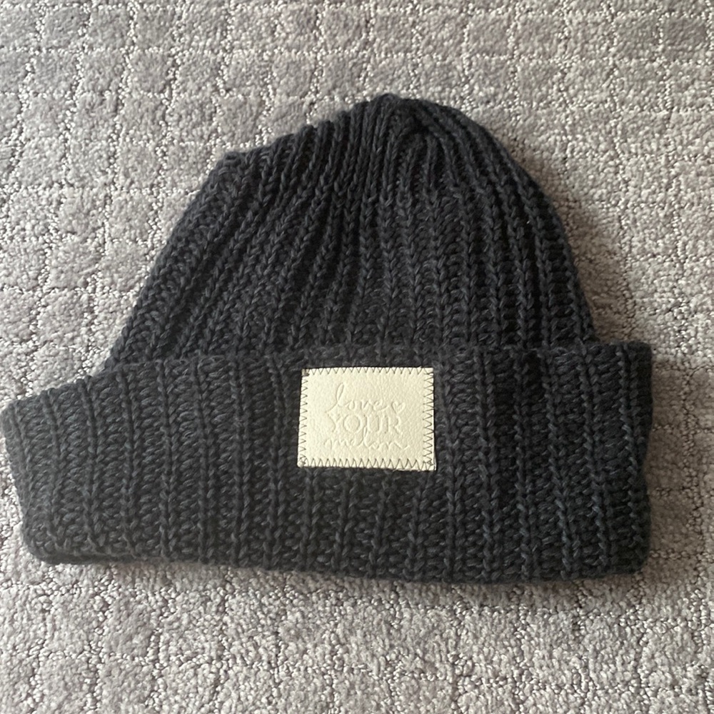 Love your melon dark grey beanie